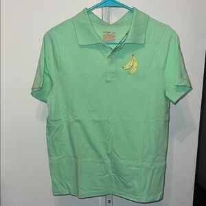 NWT Cat & Jack Light Green Polo Shirt Large (10-12) Husky